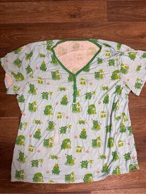 Little Sleepies Frog Print Pajama Top